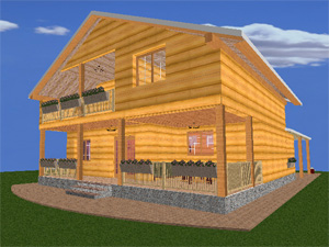 Brunarica v 3d tehniki Brunarica v 3d tehniki
